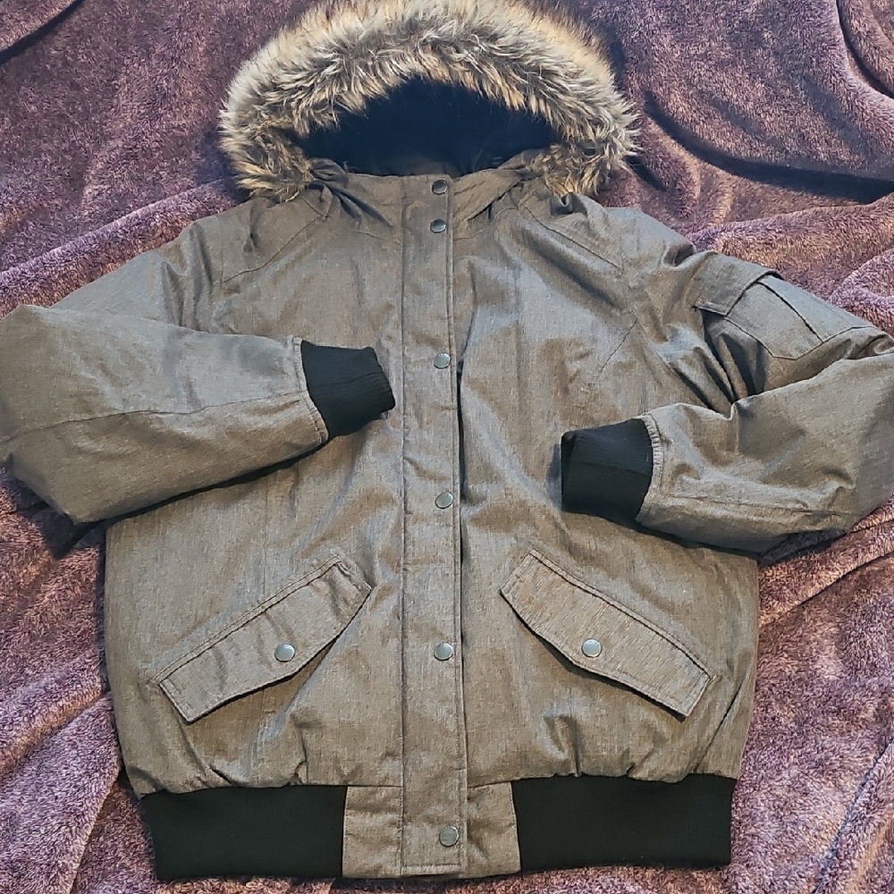 Eddie Bauer Black Quilted Women's Bomber Jacket